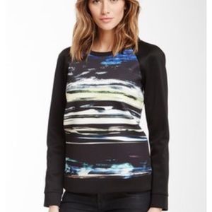 Black Aurora Borealis Neoprene Sweatshirt 6